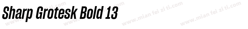 Sharp Grotesk Bold 13字体转换